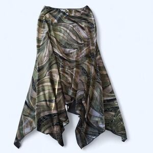 Y2K Baranda handkerchief hem midi skirt